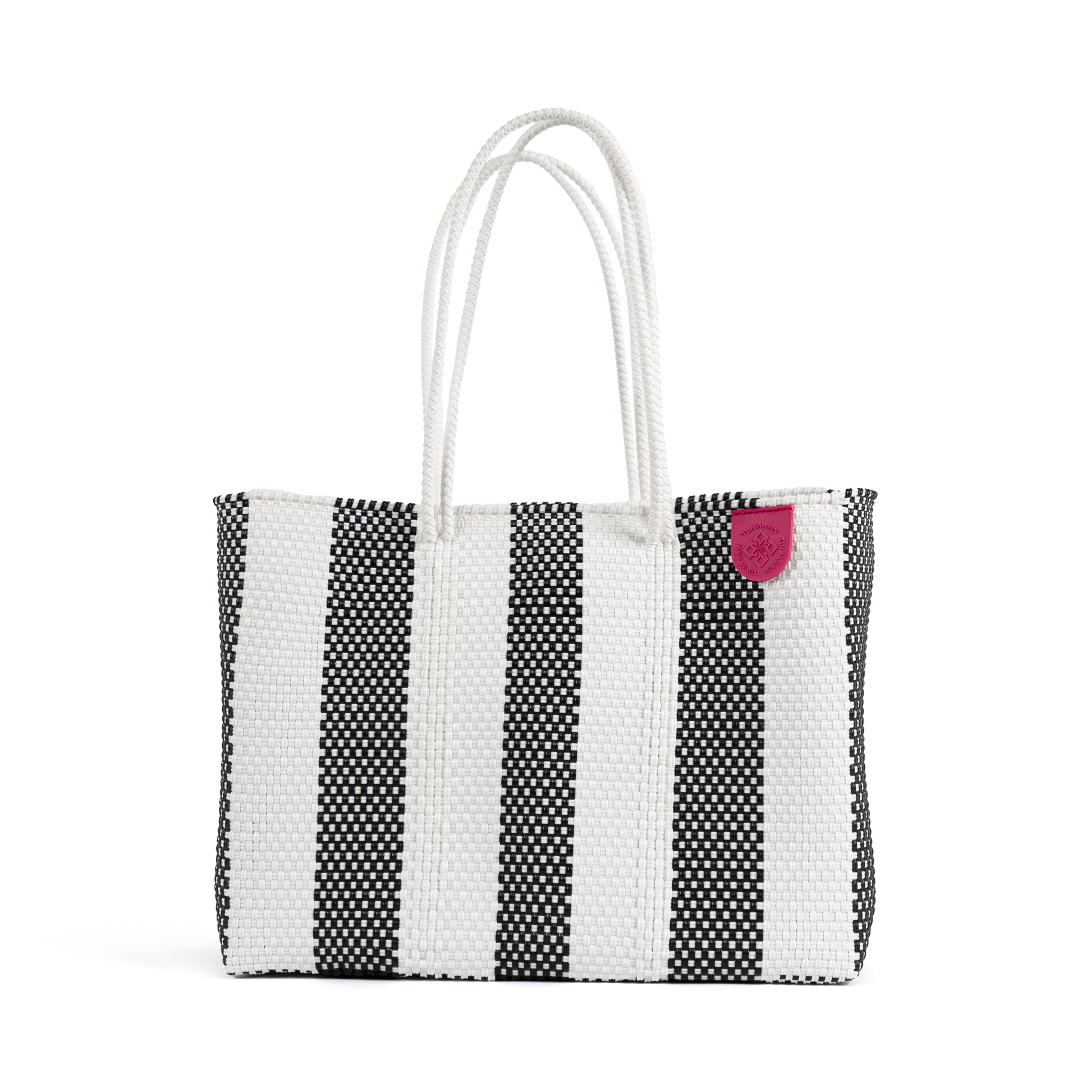 Zebra Woven Super Tote Tin Marin Brand