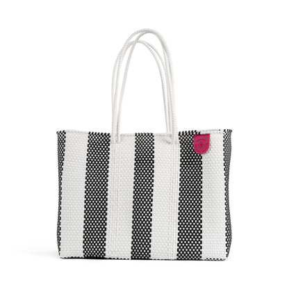 Zebra Woven Super Tote Tin Marin Brand