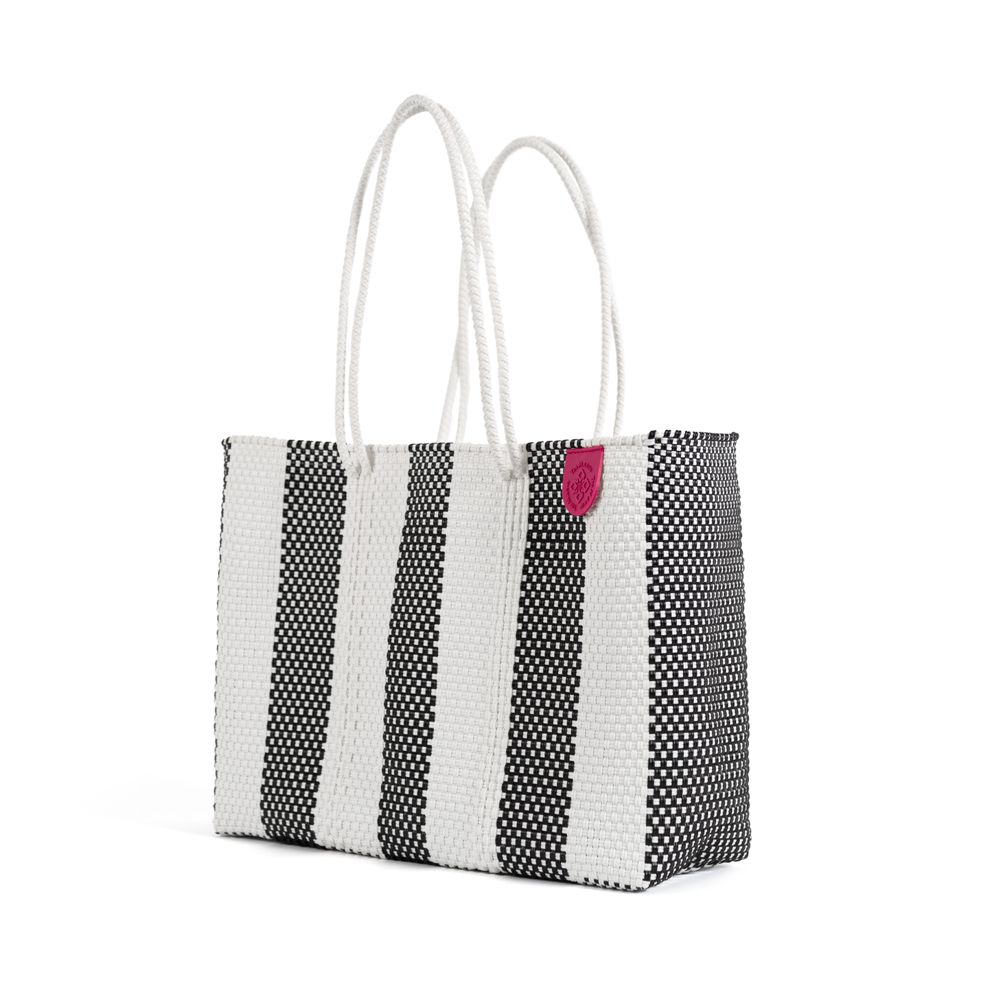 Zebra Woven Super Tote Tin Marin Brand