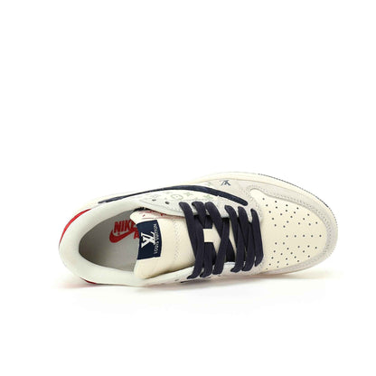 Custom Air Jordan 1 Low OG SP"Beige/Navy LV Monogram