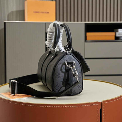 New Fashion Bags LV Monogram Eclipse Reverse Keepall 25