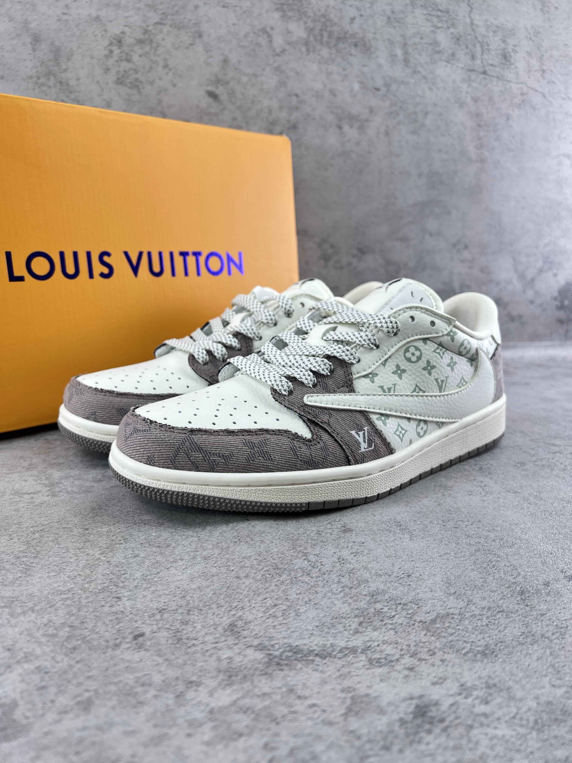 Custom Travis Scott x LV x Air Jordan 1 Low SJ2068 105