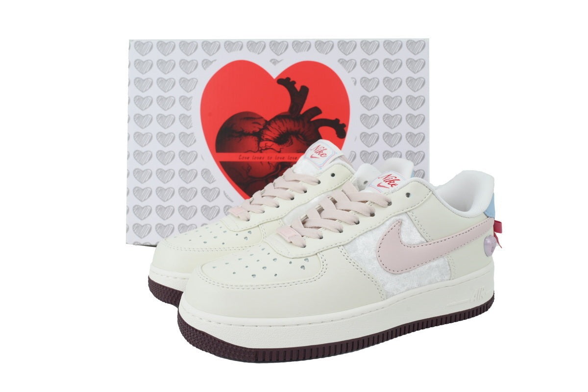 LUW Select: Wmns Air Force 1 'Valentine's Day' - Cream, White & Soft Pink Edition Luxury Urban Wear