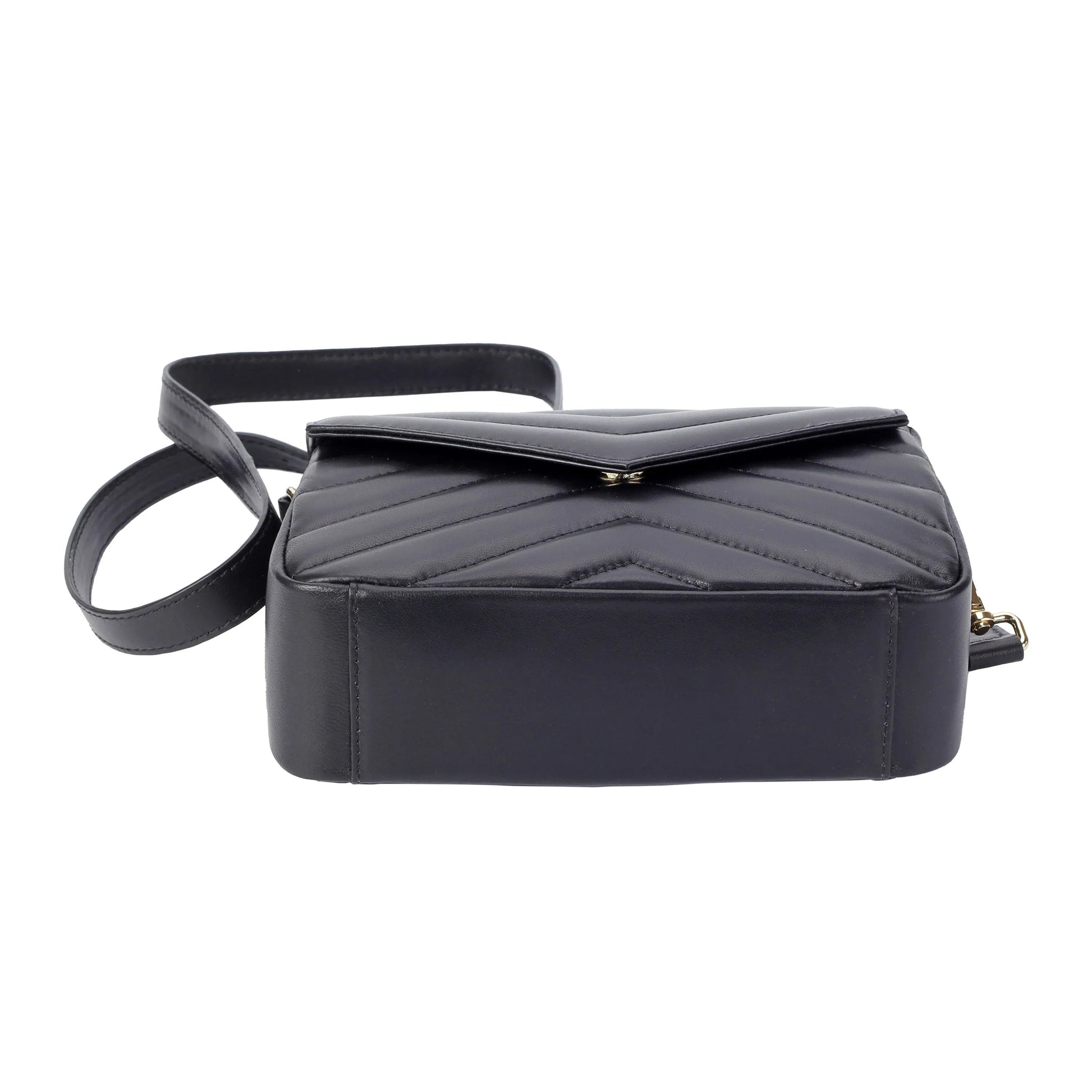 Soft Lambskin Mini Flap Crossbody Bag – Quilted Leather Shoulder Purse MiamiLeathers.com