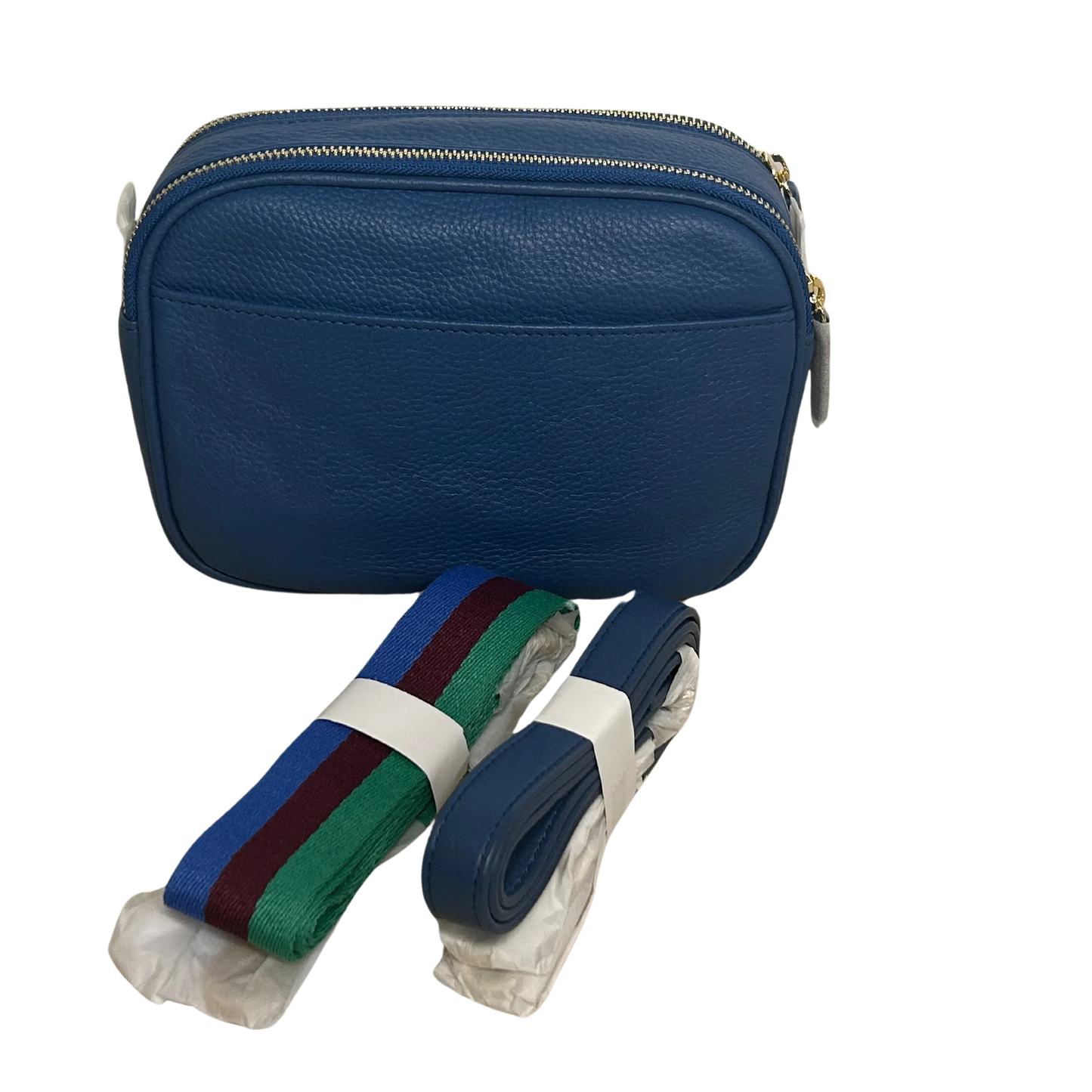 Sophia Double Zipper Leather Crossbody MiamiLeathers.com
