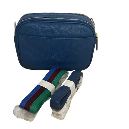 Sophia Double Zipper Leather Crossbody MiamiLeathers.com