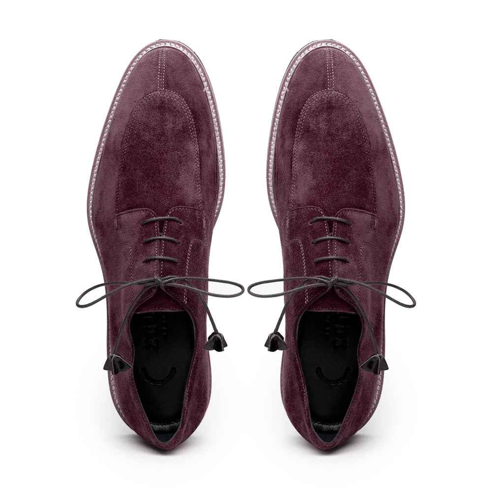 26-220-BDX CAMPO Sueded Goatskin Lace Up, Bordeaux Zelli Italia