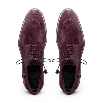 26-220-BDX CAMPO Sueded Goatskin Lace Up, Bordeaux Zelli Italia