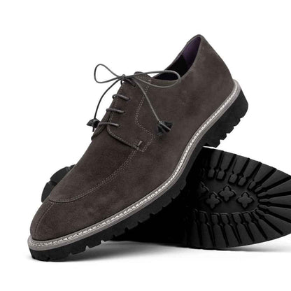 26-220-GRY CAMPO Sueded Goatskin Lace Up, Grey Zelli Italia