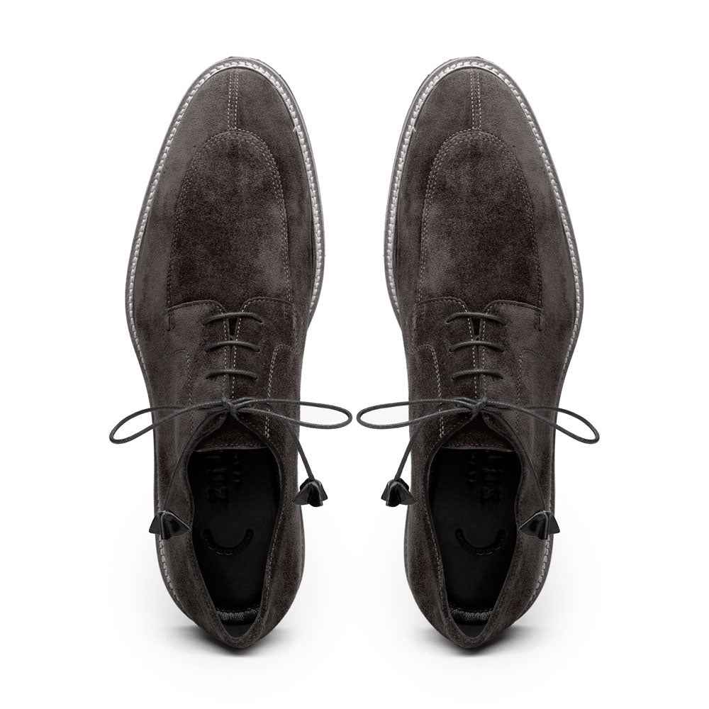 26-220-GRY CAMPO Sueded Goatskin Lace Up, Grey Zelli Italia
