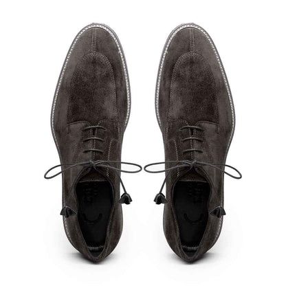 26-220-GRY CAMPO Sueded Goatskin Lace Up, Grey Zelli Italia