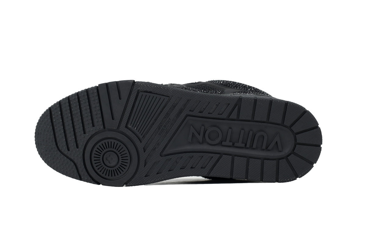 Monogram All Black Diamond Surface Monogram Sneaker