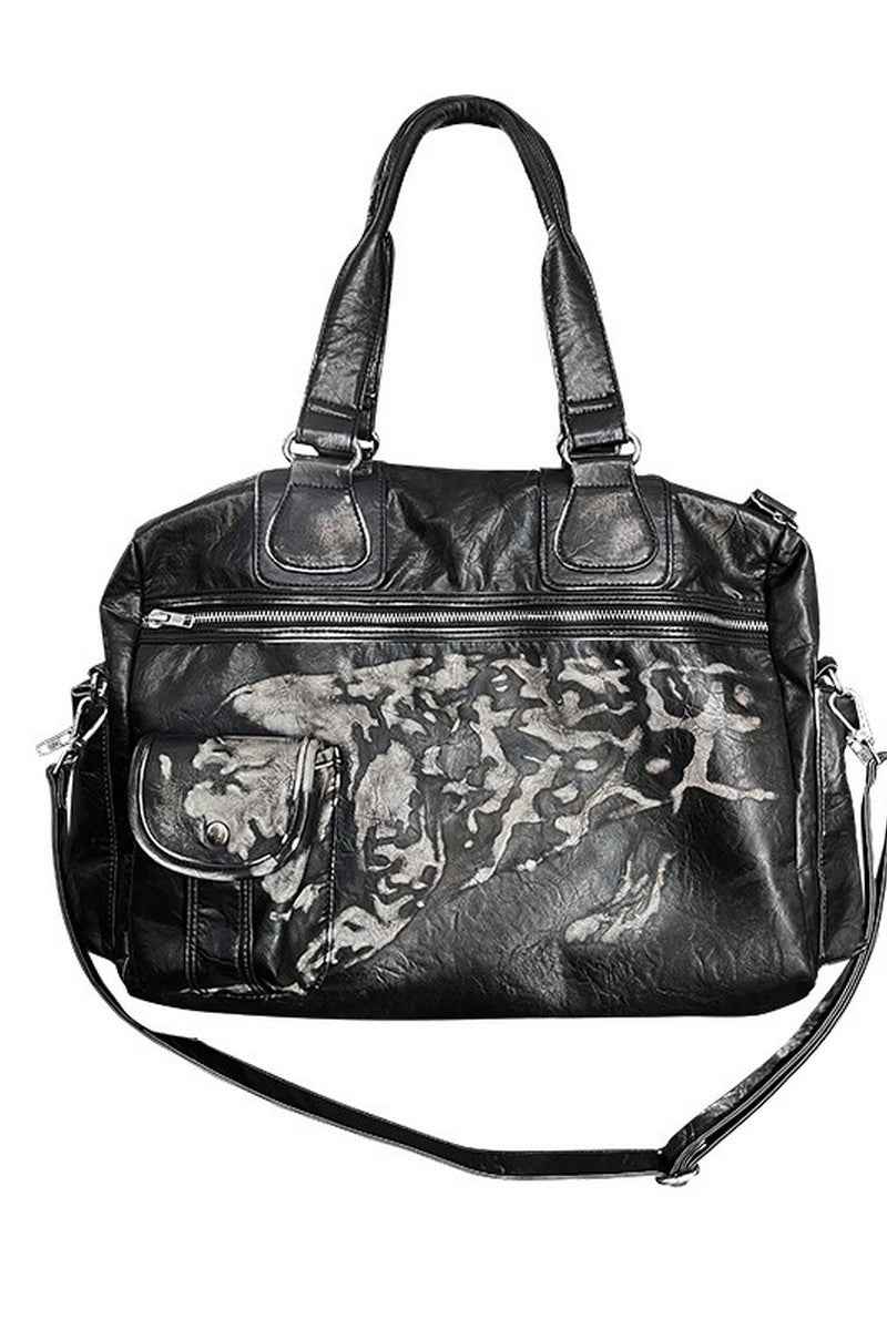 Distressed Leopard Sling Bag