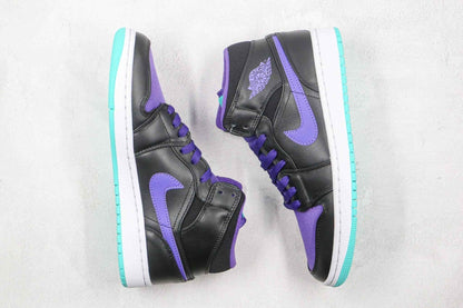Custom Air Jordan 1 Purple Mid High Q