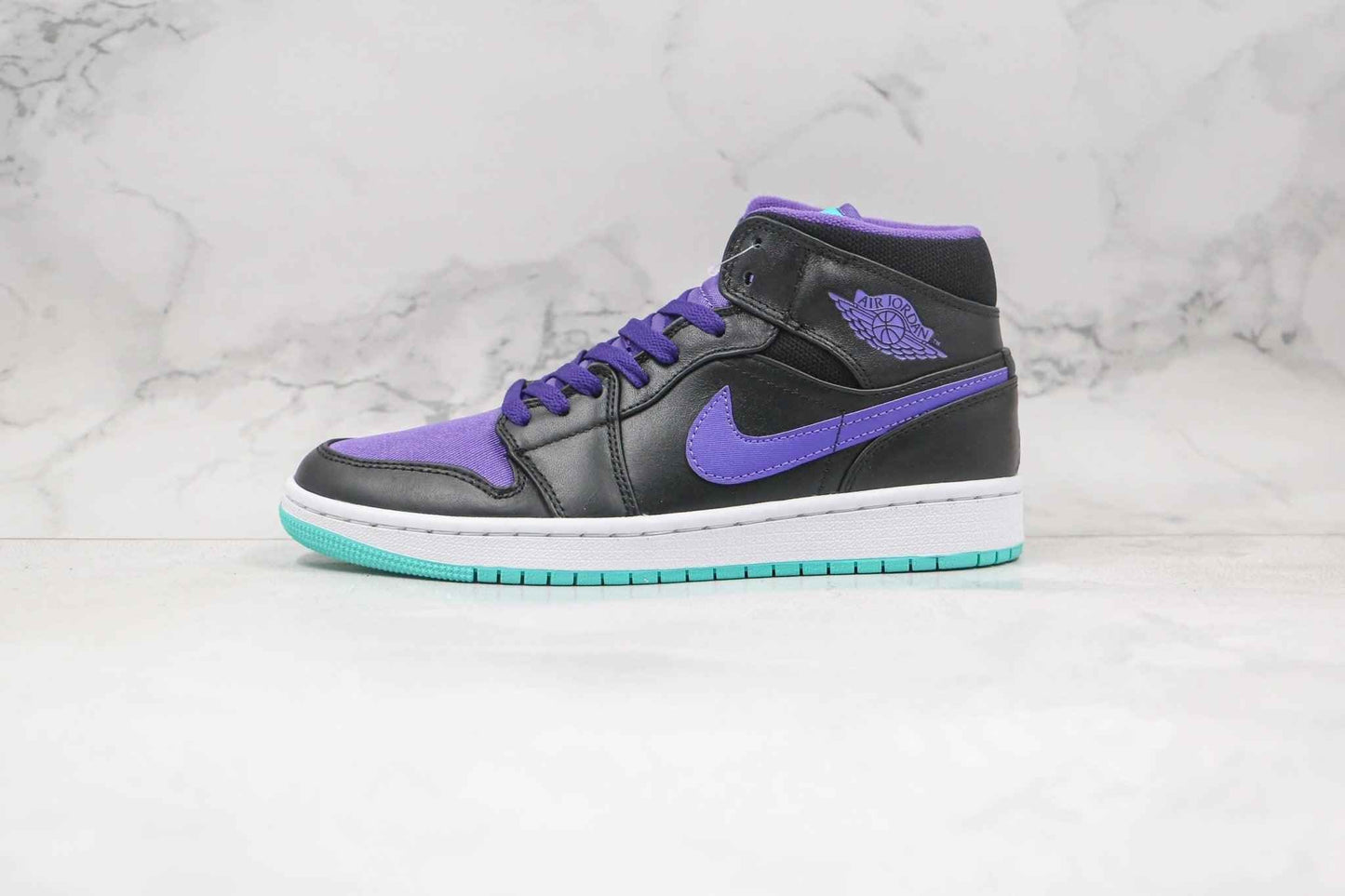 Custom Air Jordan 1 Purple Mid High Q