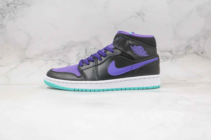 Custom Air Jordan 1 Purple Mid High Q