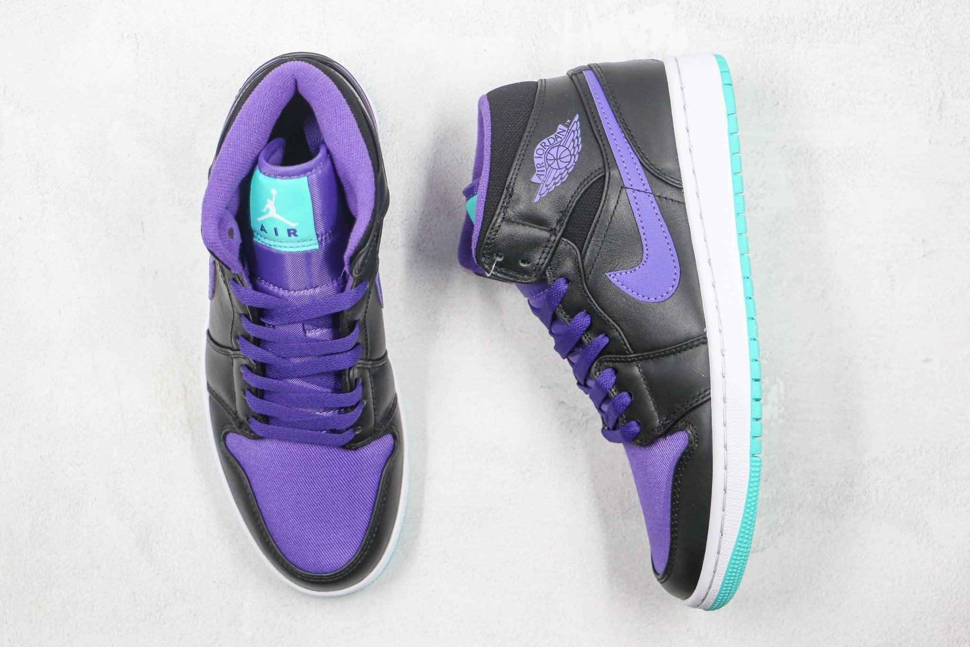 Custom Air Jordan 1 Purple Mid High Q