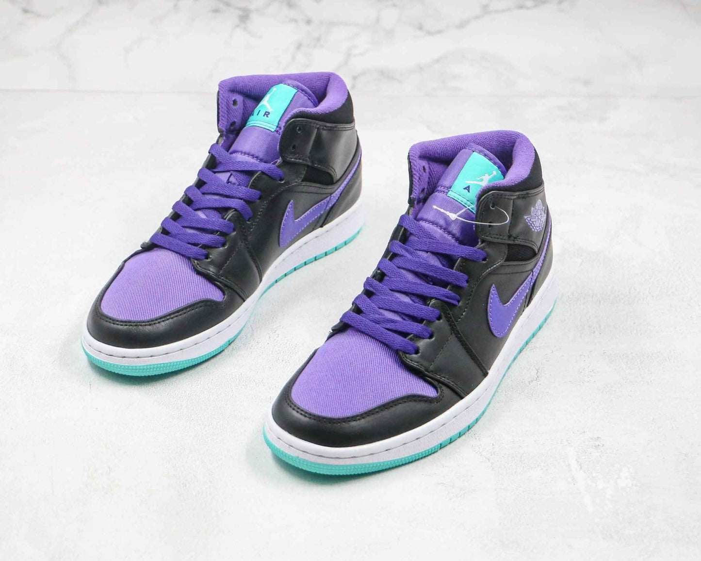 Custom Air Jordan 1 Purple Mid High Q