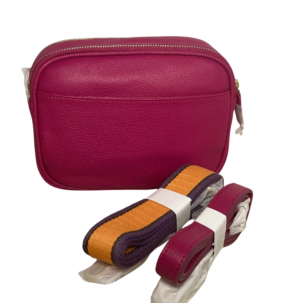 Sophia Double Zipper Leather Crossbody MiamiLeathers.com