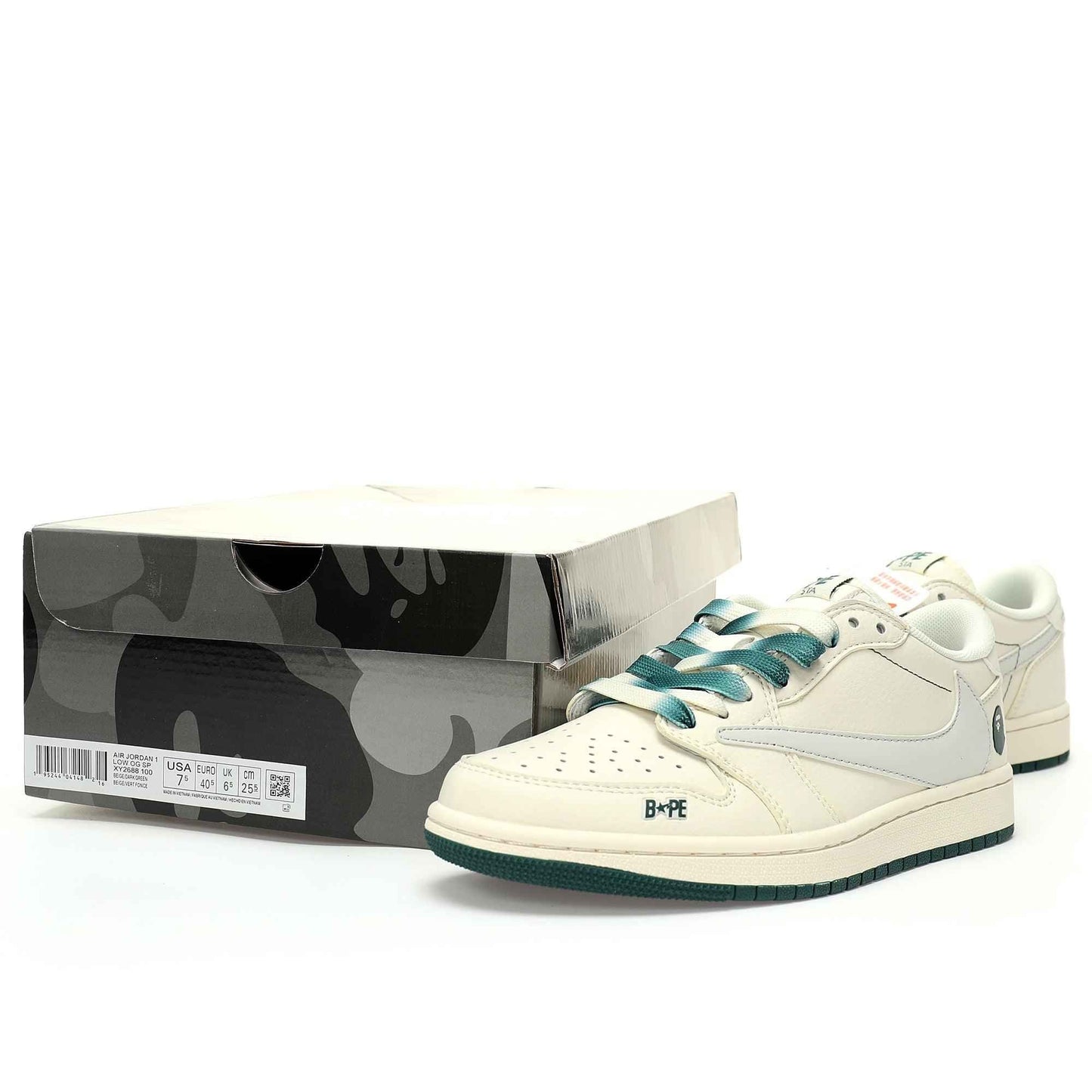 Custom BAPE x Travis Scott x Air Jordan 1 Low OG