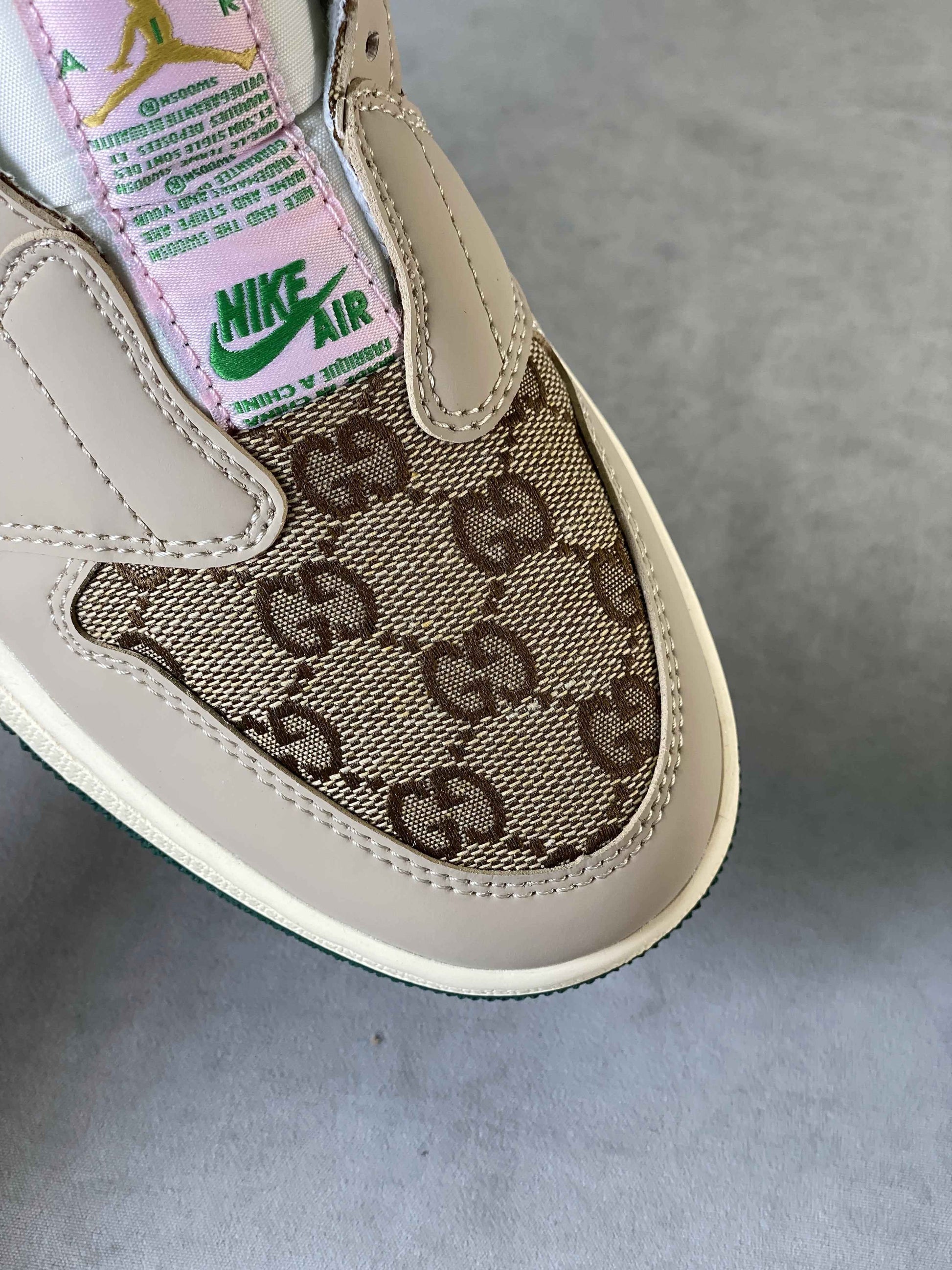 Custom GG x Air Jordan 1 Retro Low Slip AJ1 AV3918-398