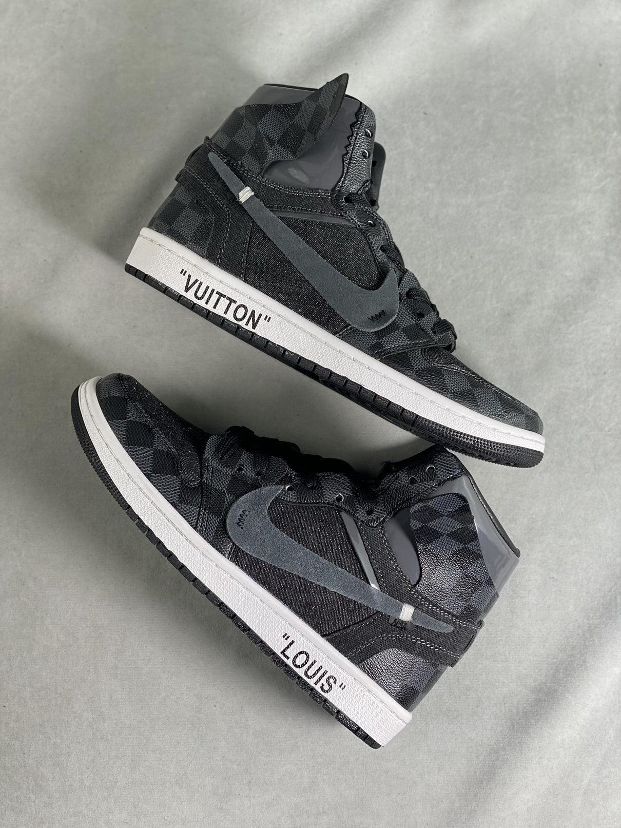 Custom Air Jordan 1 x LV Logo Makersluxe