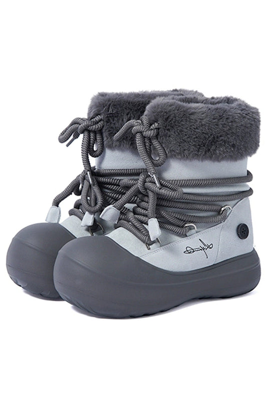 Fur Trim Winter Snow Boots - Wolvess