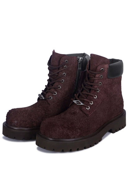 Suede Chunky Combat Boots - Wolvess