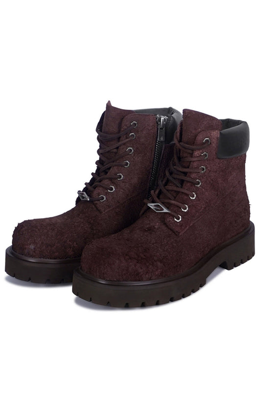 Suede Chunky Combat Boots - Wolvess