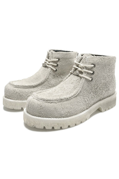 Shearling Moc Toe Lug Boots - Wolvess