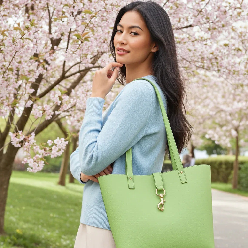 Genuine Leather Tote / Laptop Bag – pebbled leather tote MiamiLeathers.com