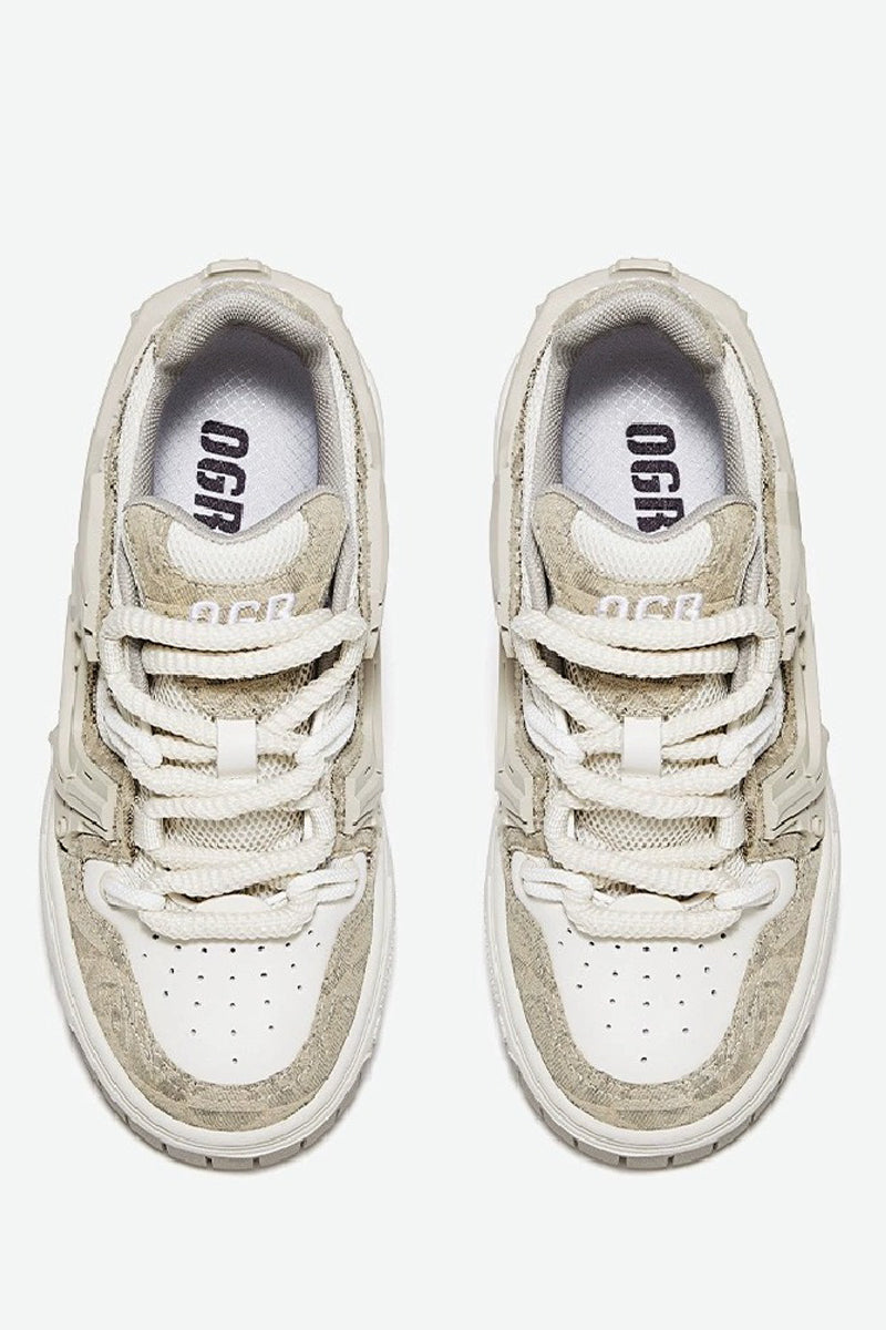 Suede Platform Athletic Sneakers - Wolvess