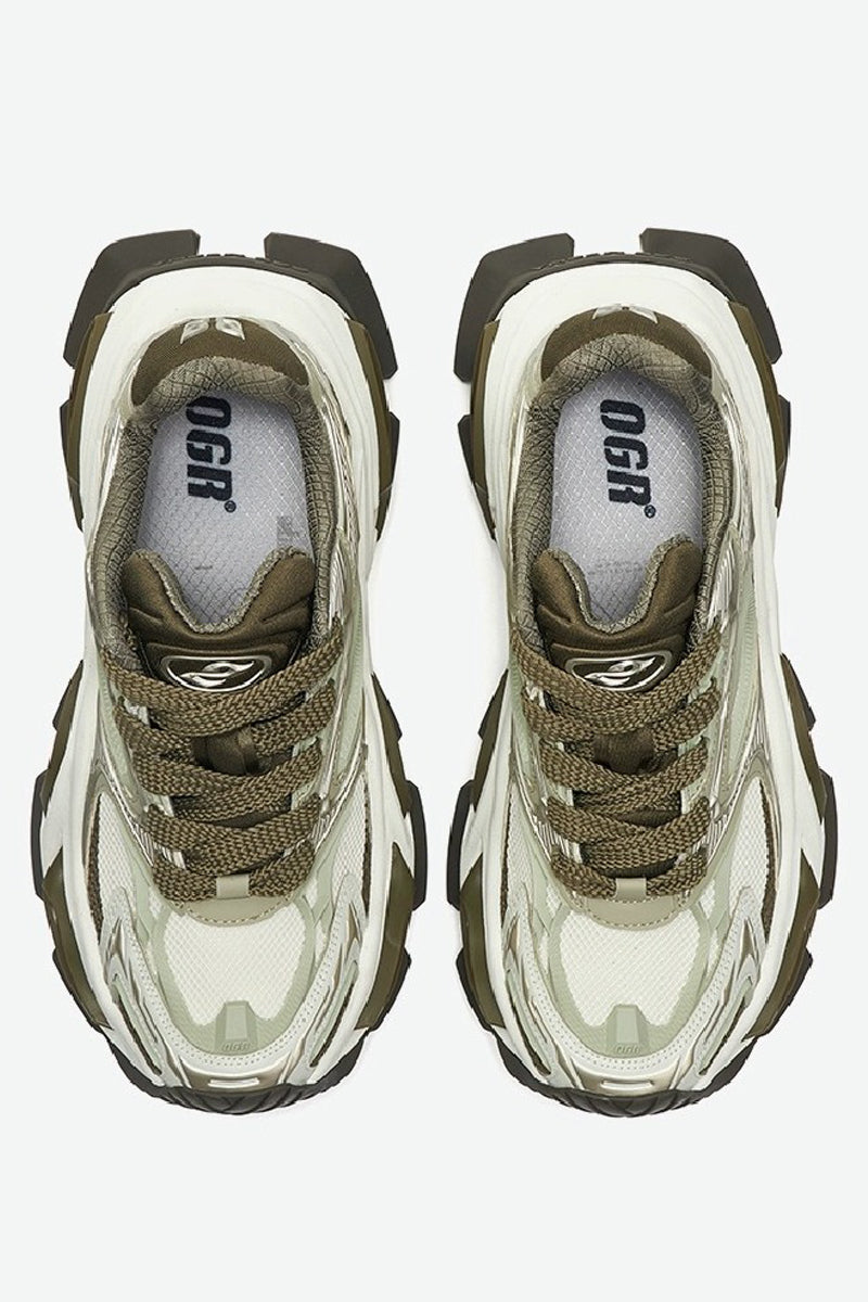 Dual-Eye Platform Running Sneakers - Wolvess