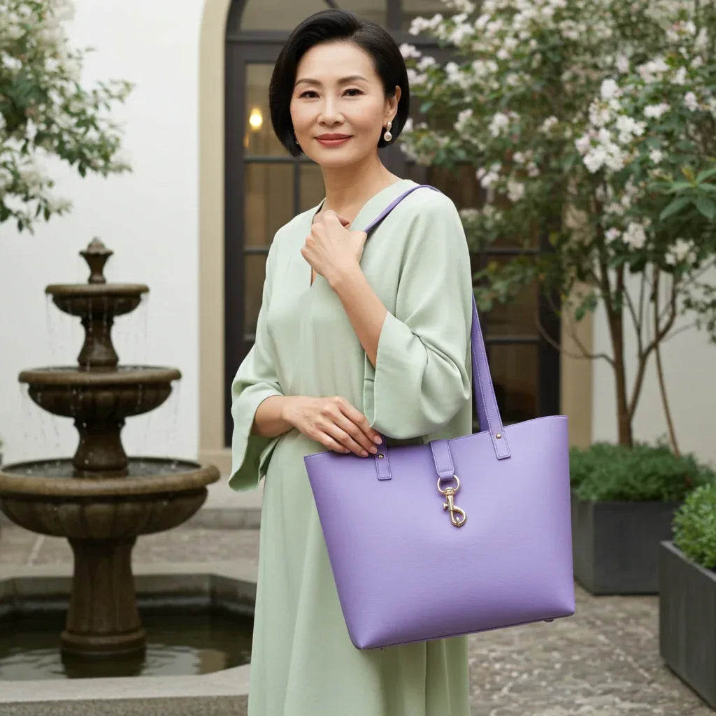 Genuine Leather Tote / Laptop Bag – pebbled leather tote MiamiLeathers.com