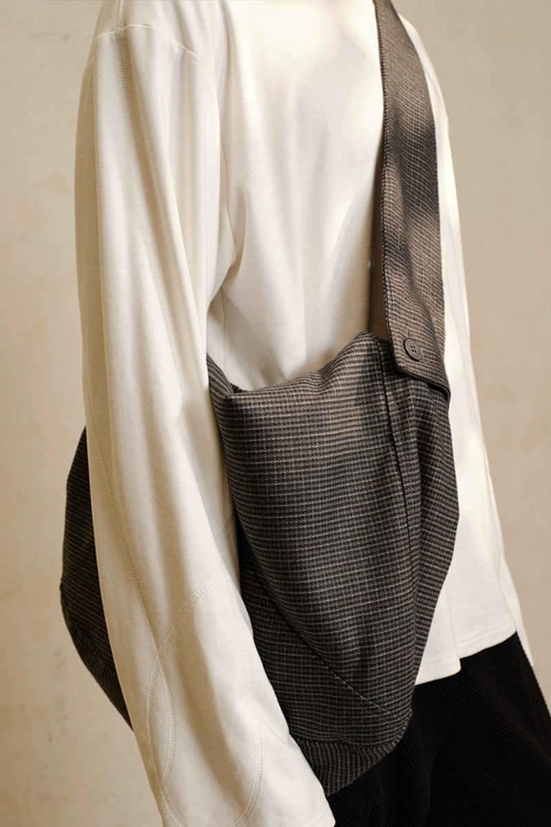 Plaid Messenger Shoulder Bag - Wolvess