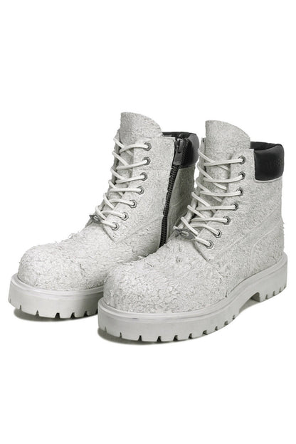 Suede Chunky Combat Boots - Wolvess