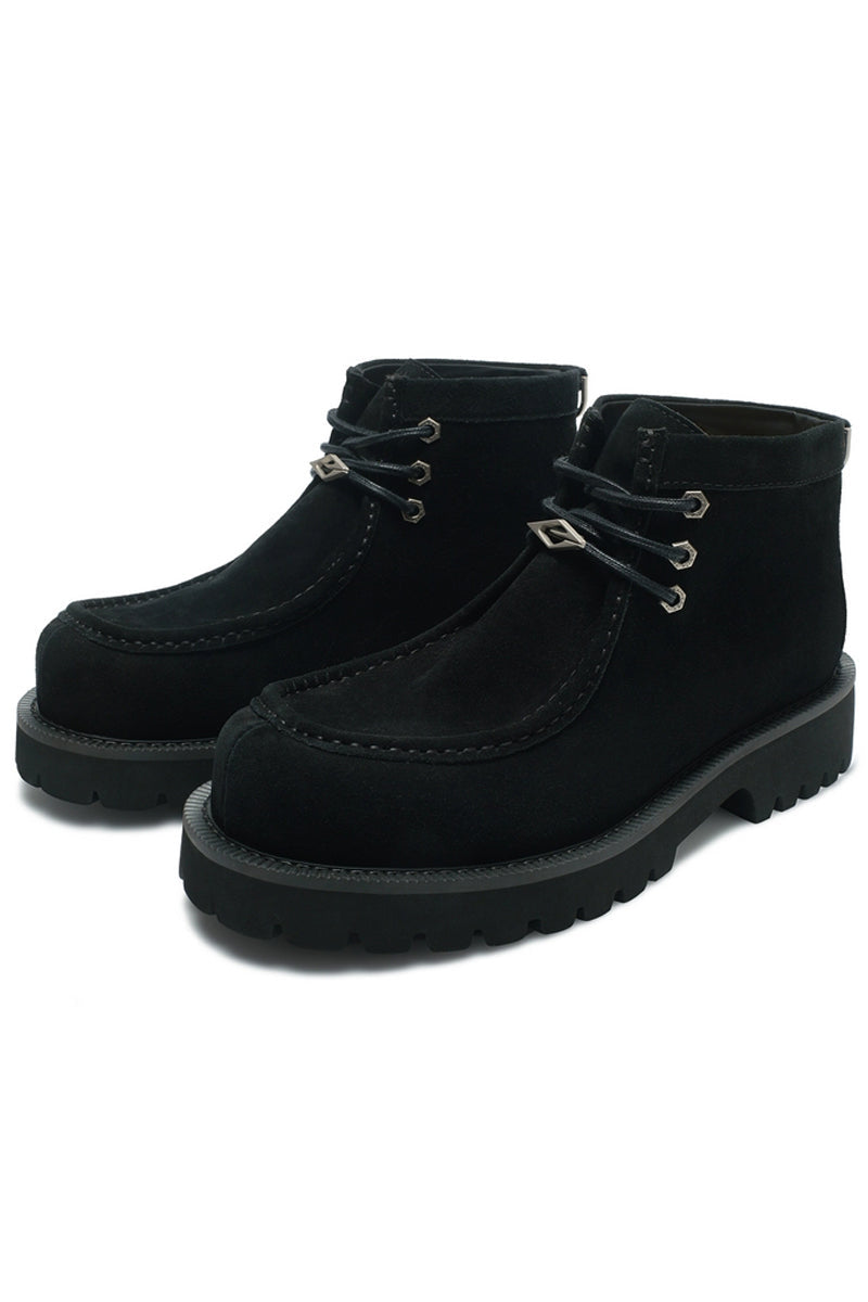 Shearling Moc Toe Lug Boots - Wolvess