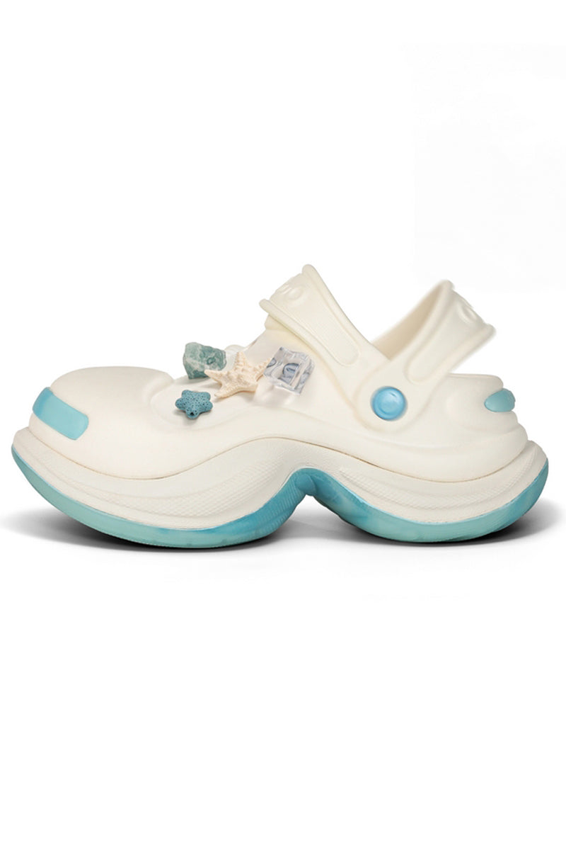 Glitter Star Platform Clogs - Wolvess