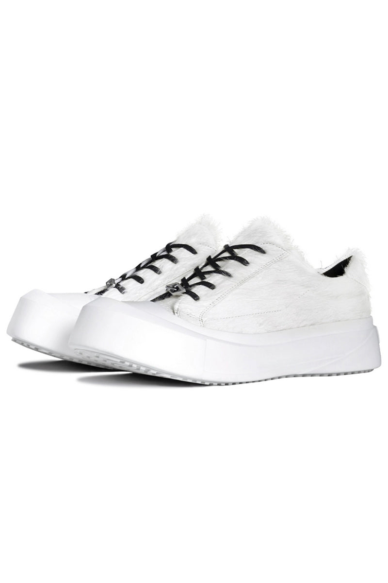 Suede Platform Distressed Sneakers - Wolvess