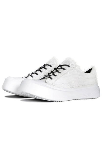 Suede Platform Distressed Sneakers - Wolvess