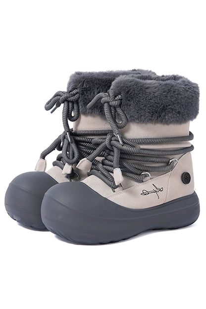 Fur Trim Winter Snow Boots - Wolvess
