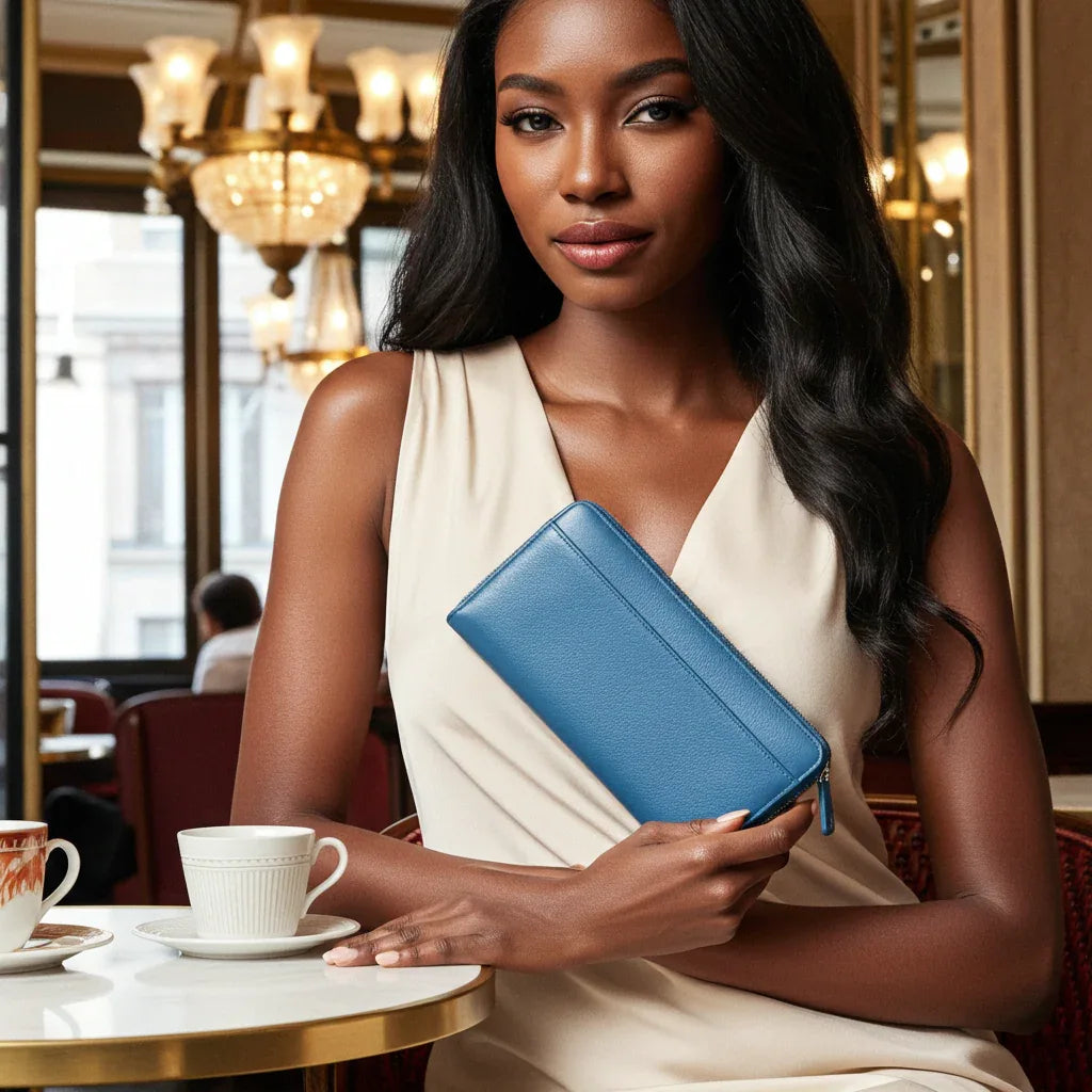 Sophia Zip-Around Leather Wallet – Travel & Everyday MiamiLeathers.com