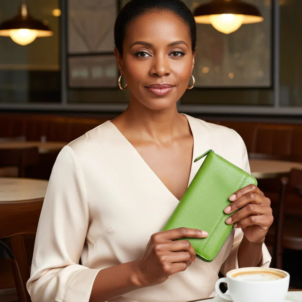 Sophia Zip-Around Leather Wallet – Travel & Everyday MiamiLeathers.com