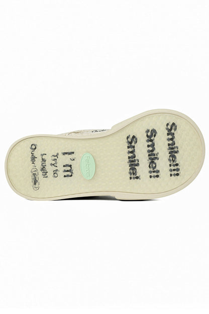 Cream Textured Low-Top Sneaker - Wolvess