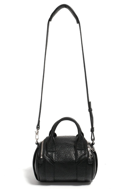 Black Mini Barrel Crossbody Bag - Wolvess