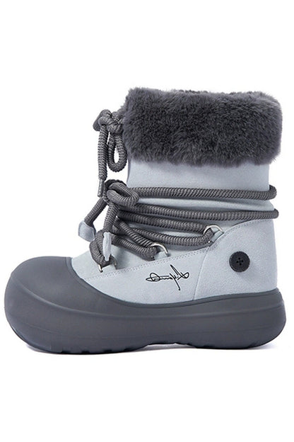 Fur Trim Winter Snow Boots - Wolvess