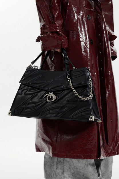 Patent Chain Shoulder Bag - Wolvess