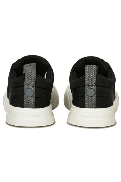 Classic Black White Platform Canvas Sneakers - Wolvess