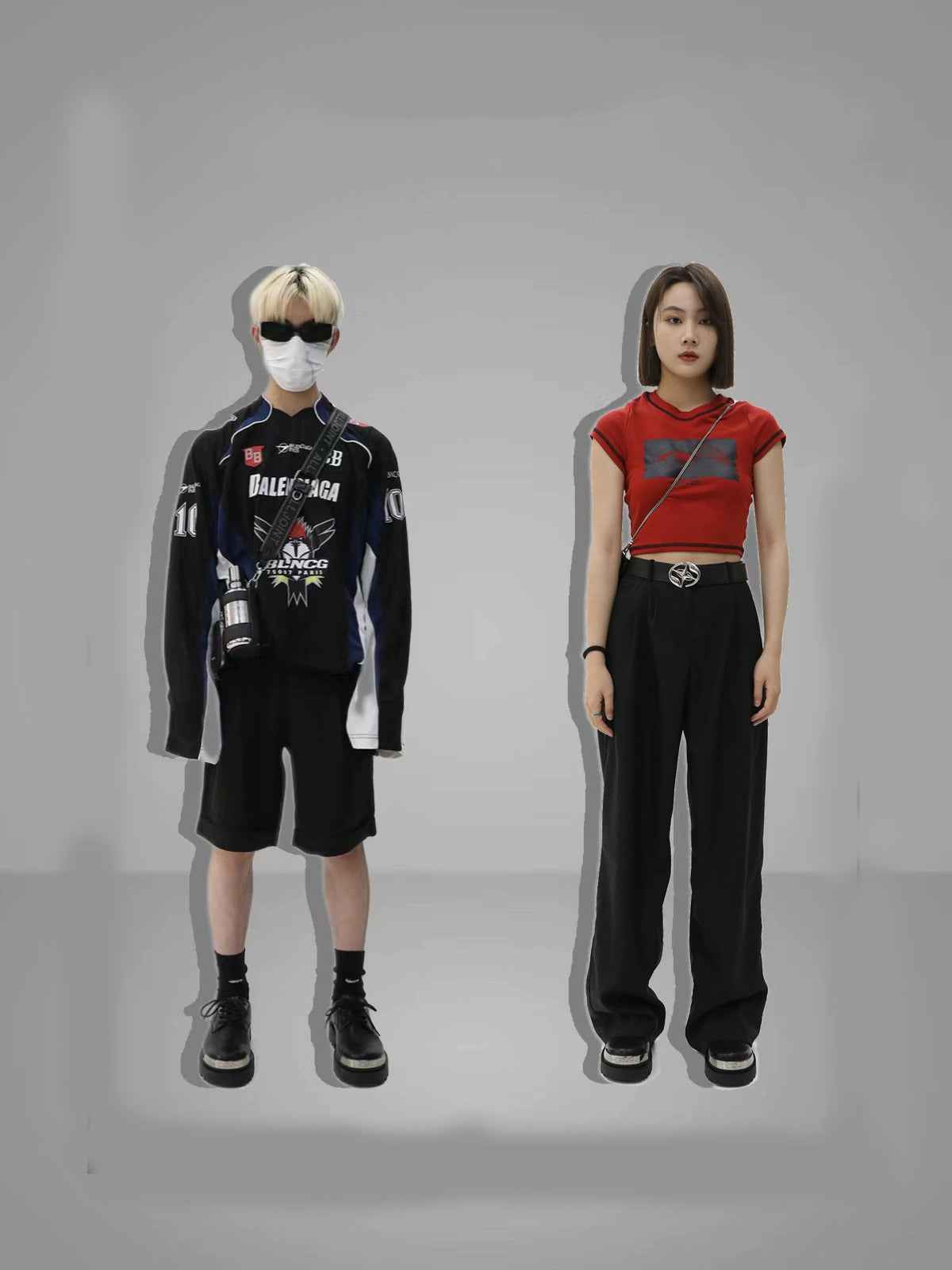 Black Platform Derby Shoes with Silver Metal Toe Cap