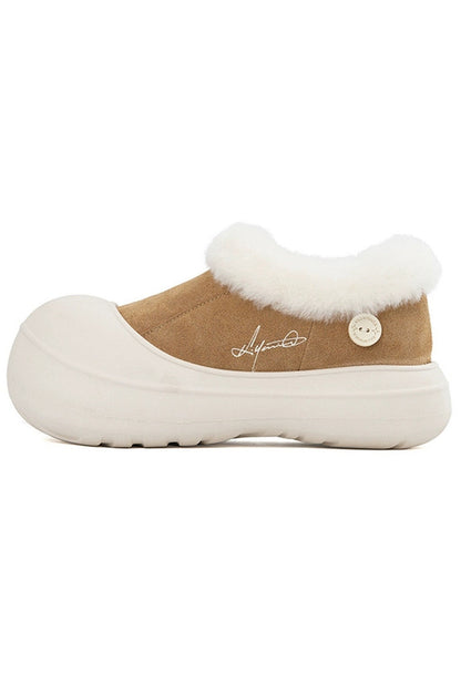 Shearling Platform Clog Boots - Wolvess